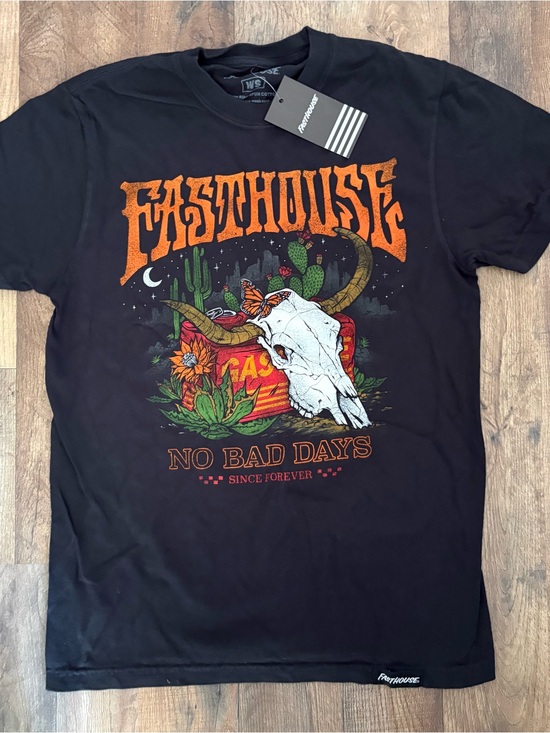 Fasthouse Tops - Fasthouse Black Graphic Tee - "No Bad Days"